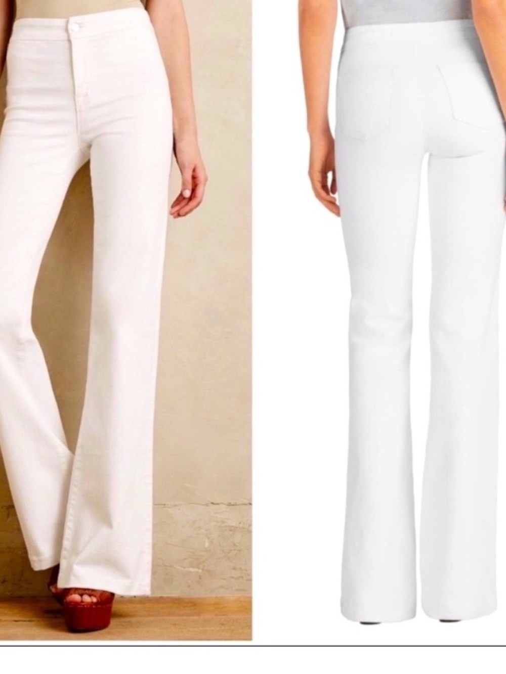 J Brand Women's Blanc Tailored Flare High Rise Pants 28x31